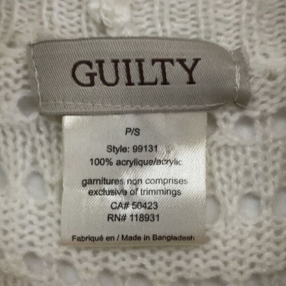 GUILTY Open Cocoon Pointelle Knit Cardigan Size Small - Picture 5 of 7